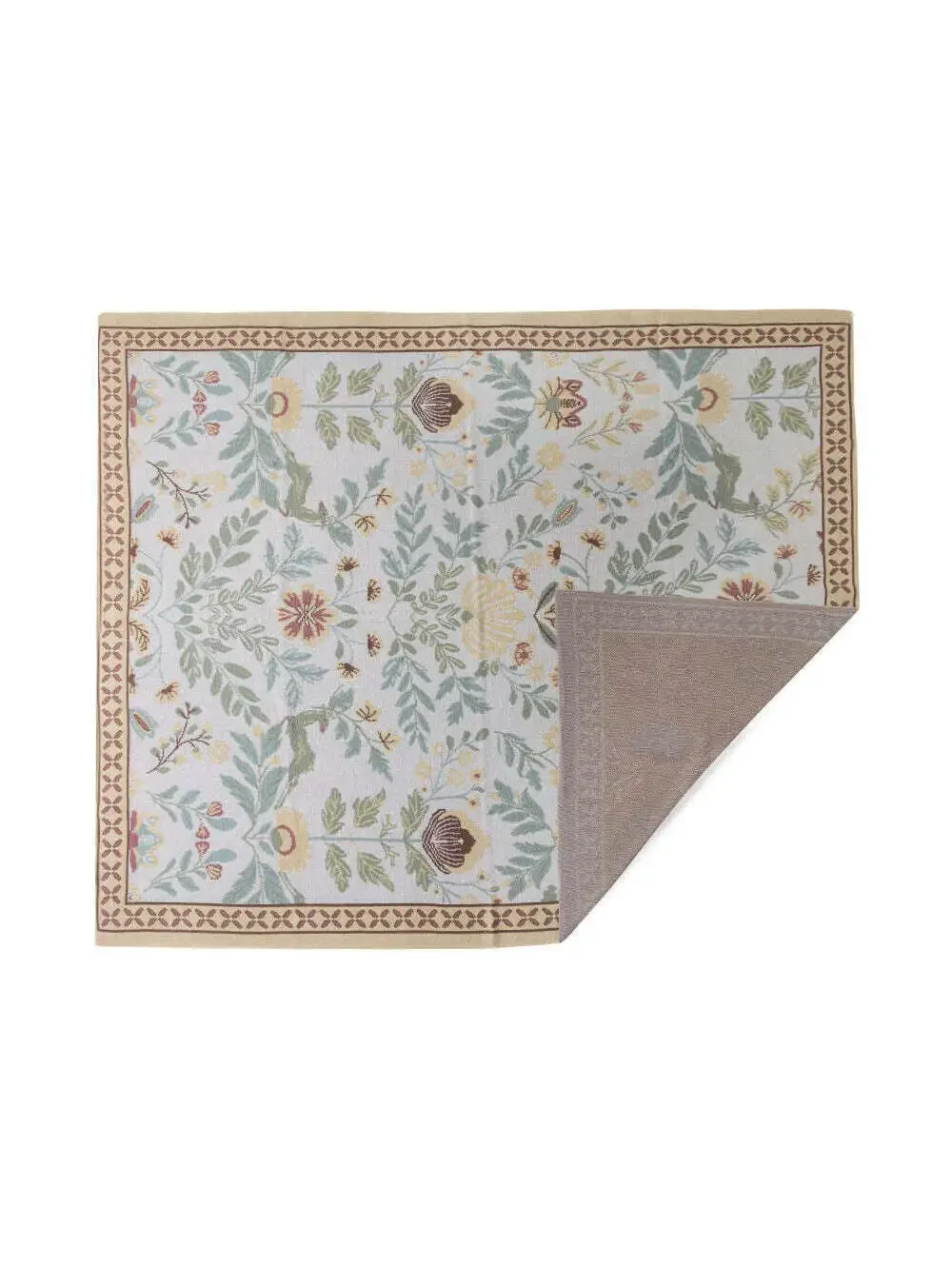 Myra Wildflower Haven Cotton Throw in Garden Ivory